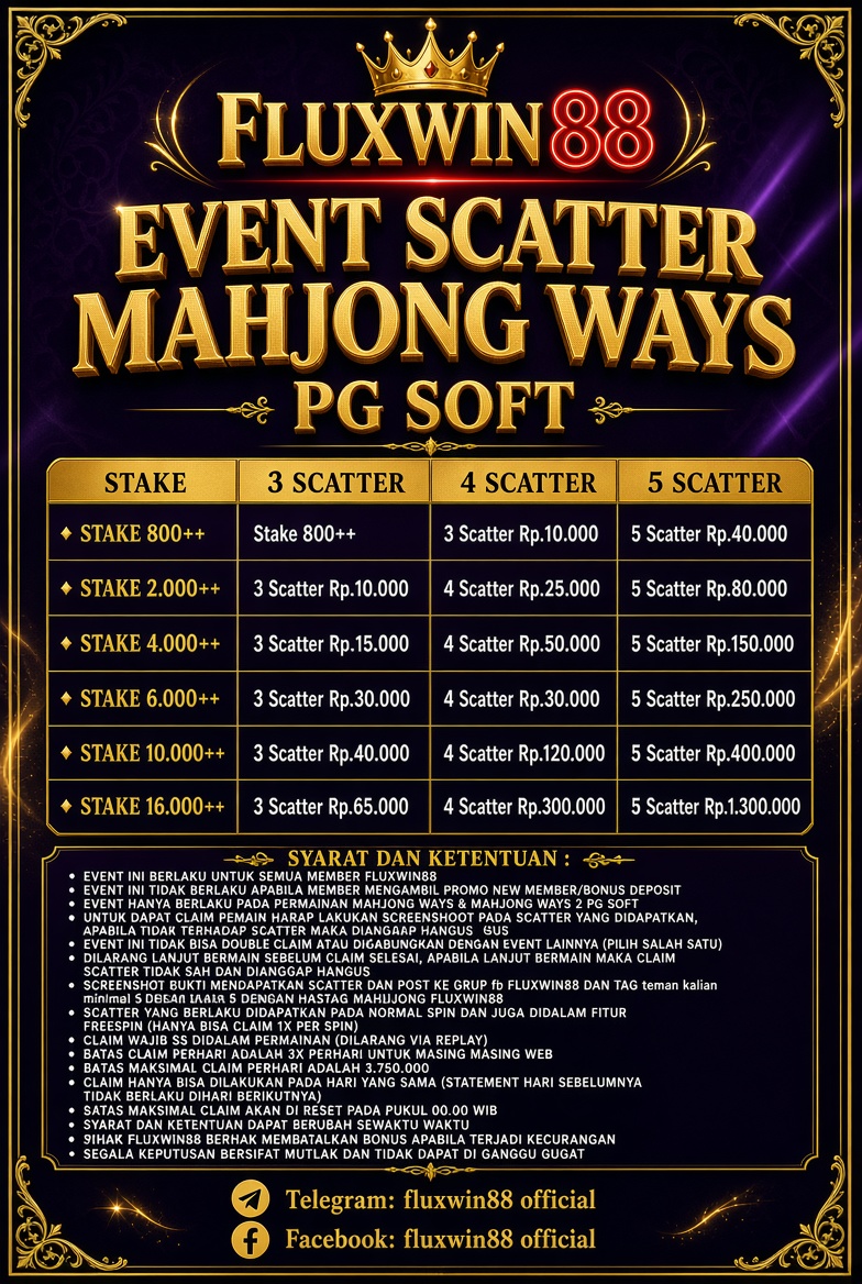 EVENT SCATTER MAHJONG WAYS 1 &amp; 2 - FLUXWIN88
